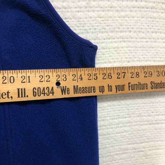 L.L. Bean Men's Polartec Fleece Blue‎ Zipper Up Vest Size XL - Picture 7 of 8